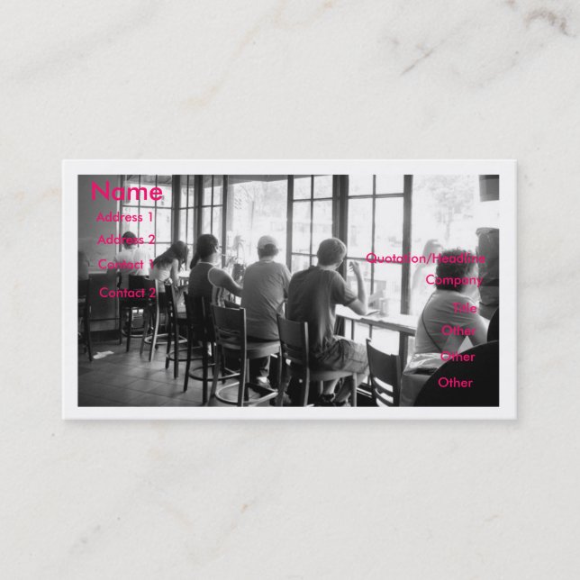 Café Cartão de visita (Frente)