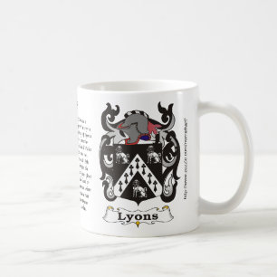 Café Casaco da família de Lyons da caneca do braço