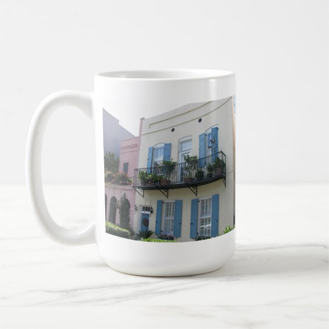 Café Casas de fileira do arco-íris, caneca do SC de (Esquerda)