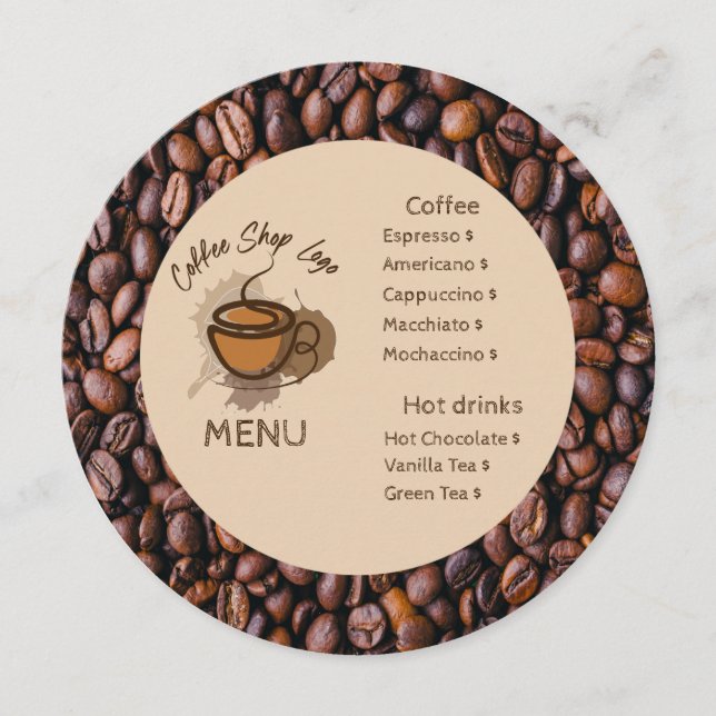 Café Casual Adicione Grãos Ao Seu Menu Café (Frente)