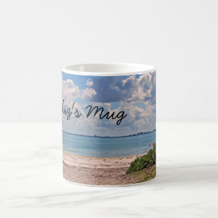 Café Cena da praia da caneca de Liz
