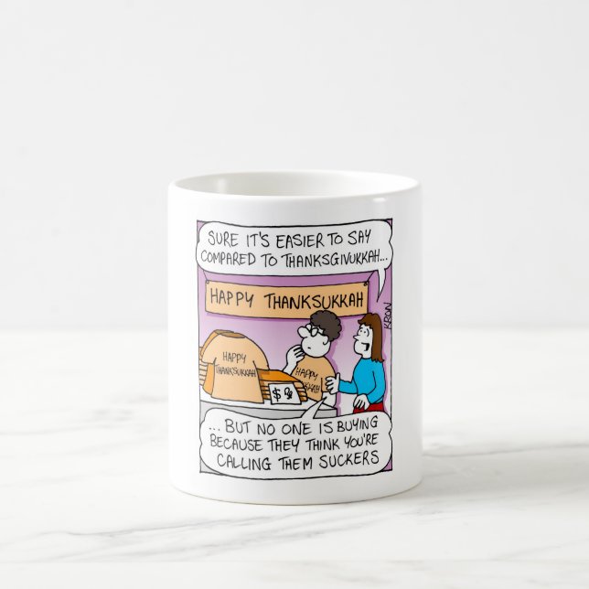 Café Channukah e acção de graças - caneca (Centro)