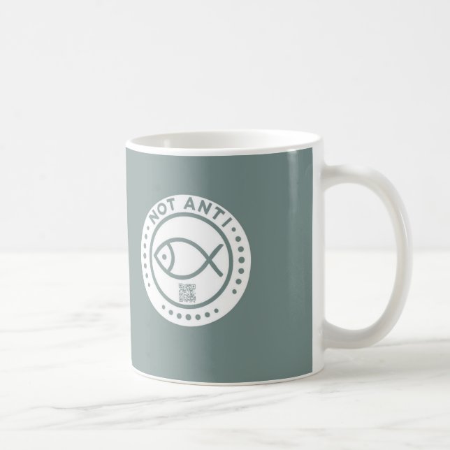 Café Cinza de batalha não caneca anti-peixe (Direita)