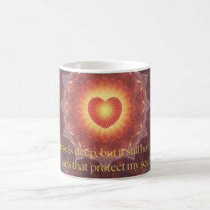 Café Citação Motivacional sobre Caneca de Amor