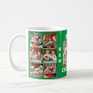 CAFÉ COLAGEM DE FOTO COMPLETA CANECA NATAL FELIZ VERDE