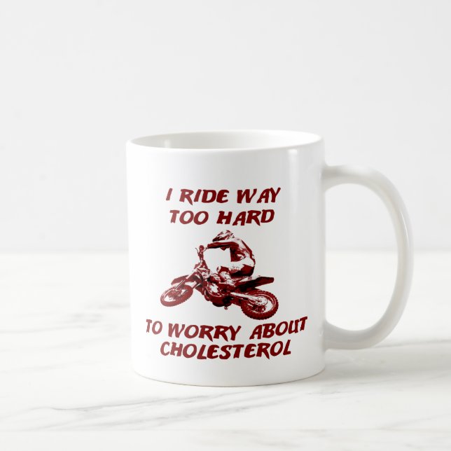 Café Colesterol - Caneca de Motocross Dirt Bike (Direita)