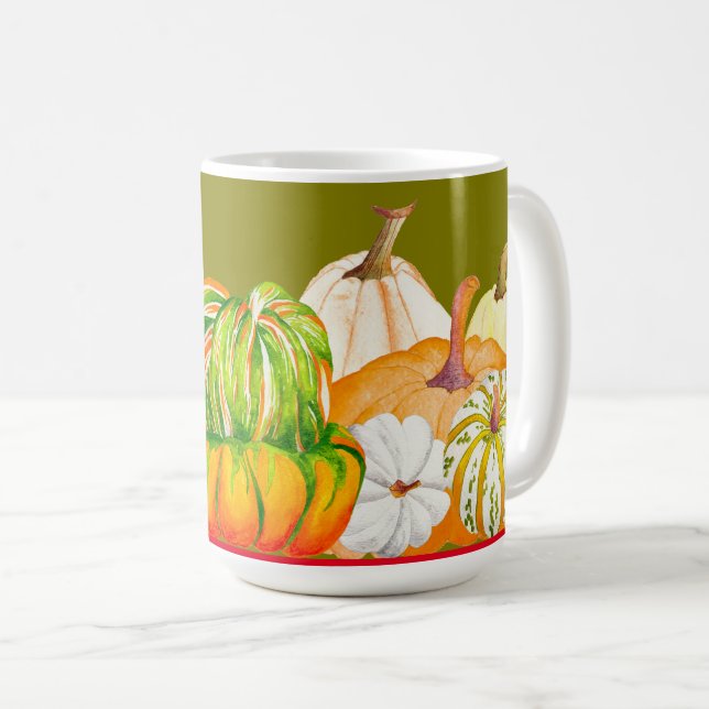 Café Colheita de abóbora numa caneca clássica (2) (Frente Esquerda)