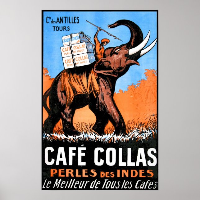 Cafe Collas Poster vintage (Frente)