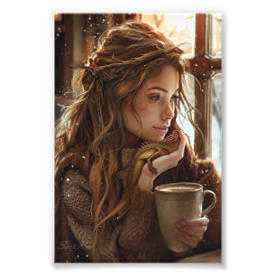 Café com Impressão de Fotografias Amigos