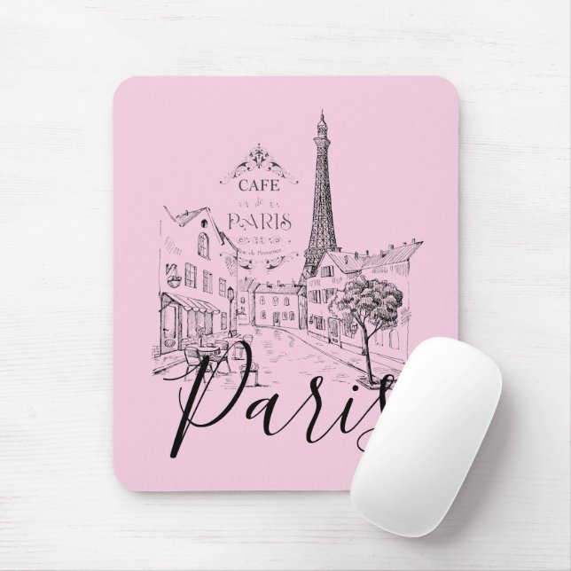 Café com Mouse Pad de Paris (Com mouse)