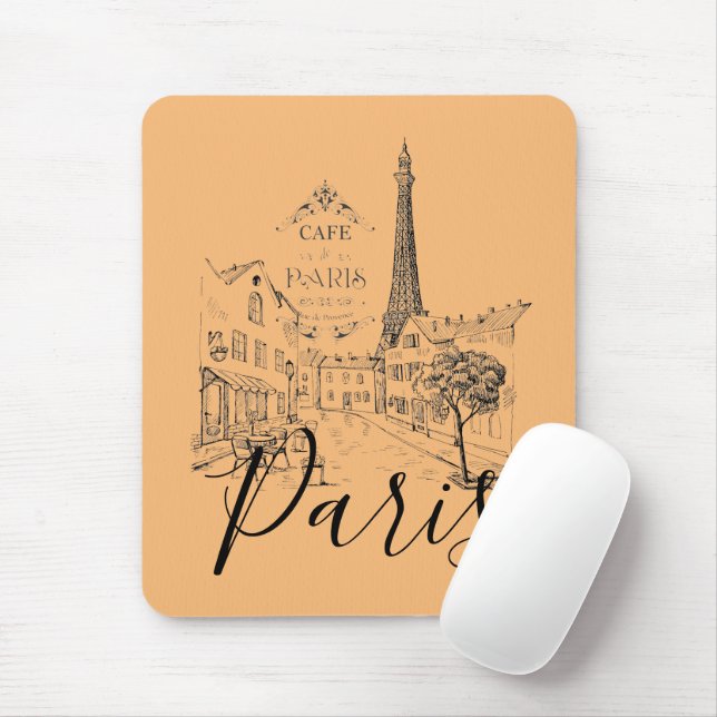 Café com Mouse Pad de Paris (Com mouse)