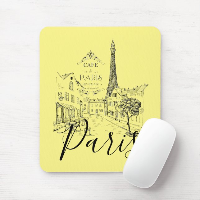 Café com Mouse Pad de Paris (Com mouse)