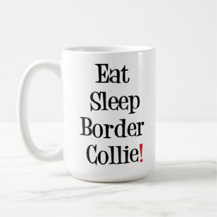 Café Coma a caneca de border collie do sono