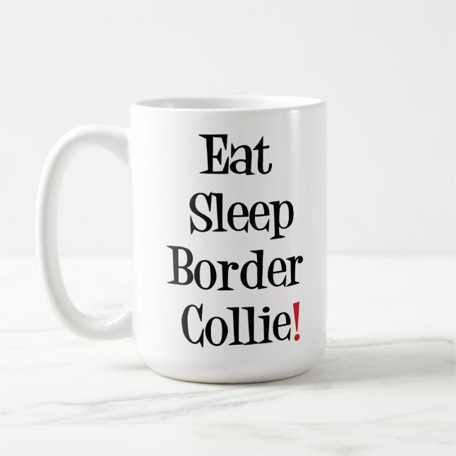 Café Coma a caneca de border collie do sono (Esquerda)