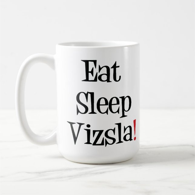 Café Coma a caneca de Vizsla do sono (Esquerda)