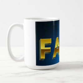 Café "Comece seu dia com um golpe de fé." Caneca