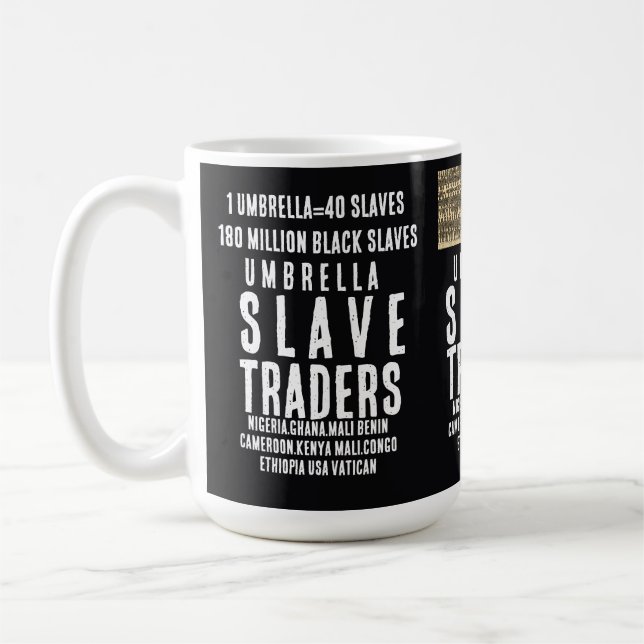 Café COMERCIANTE DE ESCRAVOS GUARDA-CHUVA Caneca de Caf (Esquerda)