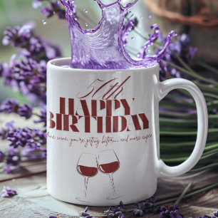 Café Como o vinho ganhando caríssima caneca de aniversá