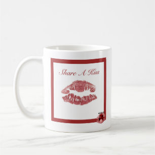 Café Compartilhe de uma caneca do beijo