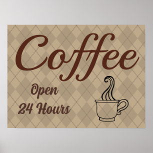Café Compra Diner Poster - Sinal Arte