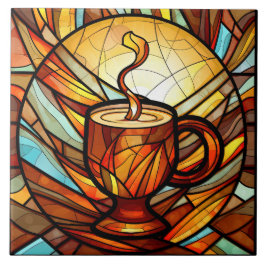 café compre de cozinha fofa, vidro manchado