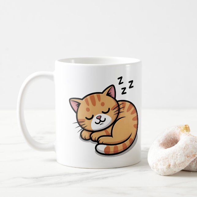 Café Comprimido de laranja, cor de laranja, com caneca  (Com Donut)