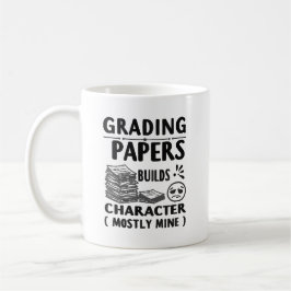 Café Construir Caráter – Design de Caneca Engraçado par