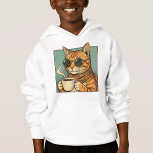 Café Cool Cat Design Retro para Amantes de Gatos