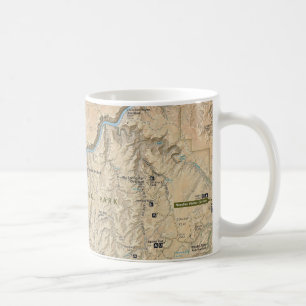 Café Coração da caneca do mapa de Canyonlands (Utá)