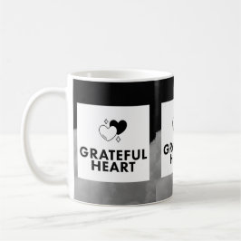 Café Coração grato. Caneca de café.