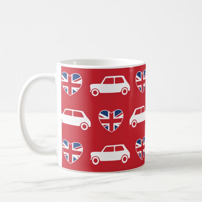 Café Corações britânicos de Mini Cooper - caneca de (Esquerda)