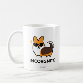 Café Corgi Tricolor vermelho com a caneca de Incorgnito