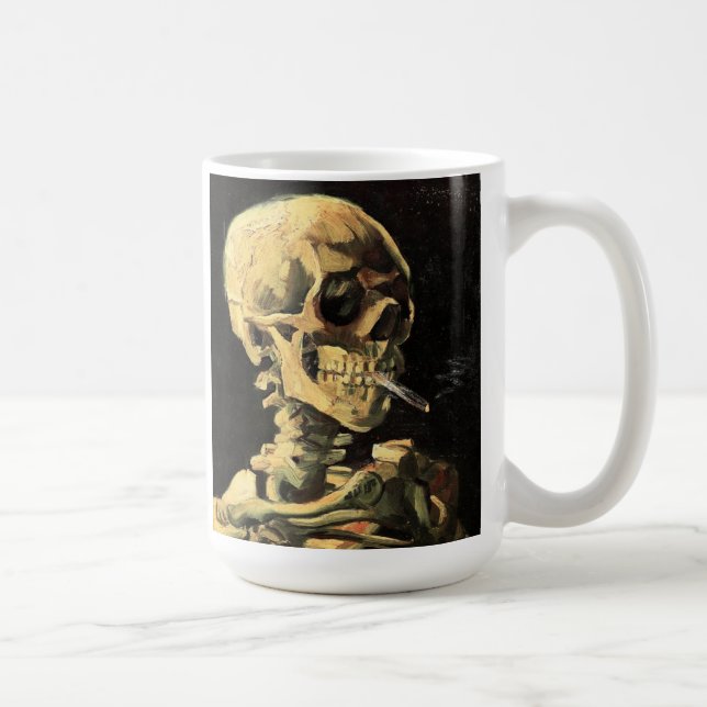 Café Crânio de Van Gogh com a caneca ardente do cigarro (Direita)