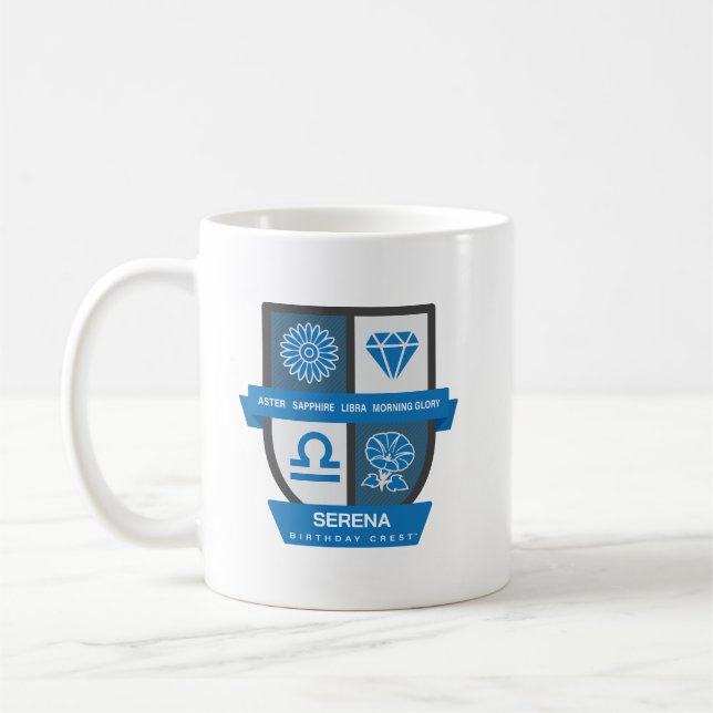 Café Crest™ de Aniversário de Libra para Caneca de 23 a (Esquerda)