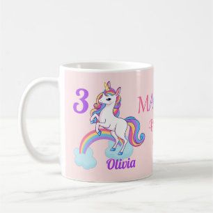 Café Crianças aniversário de 3 anos Magnéticas - Caneca