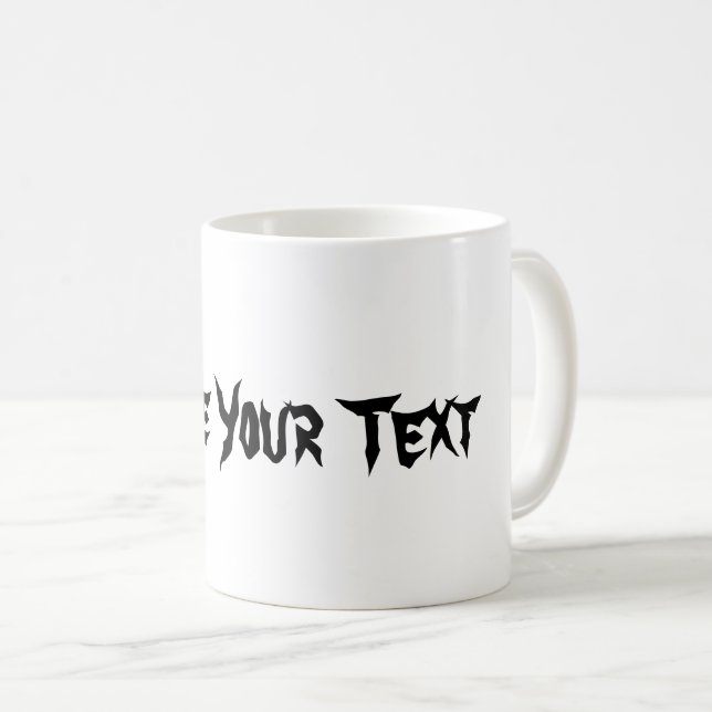 Café Crie Seu Texto Personalizado Caneca de Cerâmica Ca (Frente Esquerda)