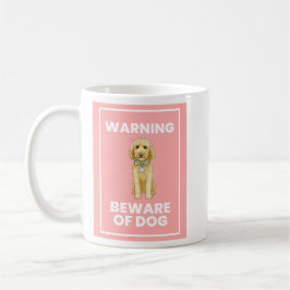 Café Cuidado com a Caneca de Quadrinhos do Doodle Dog