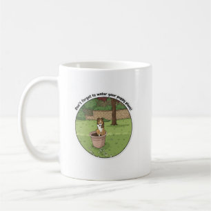 Café Cultive uma caneca de sheltie