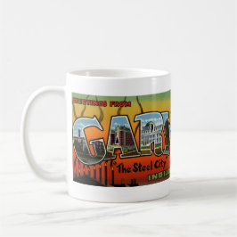 Café Cumprimentos da caneca do cartão do vintage de