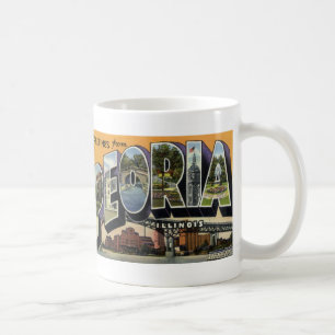 Café Cumprimentos da caneca do cartão do vintage de