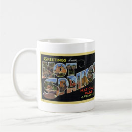 Café Cumprimentos da caneca do cartão do vintage de Hot