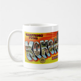 Café Cumprimentos de Kokomo na caneca do cartão do