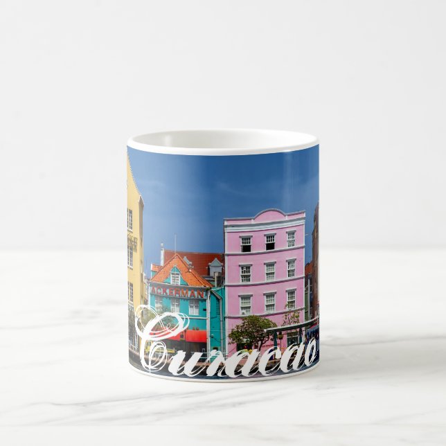 Café Curaçau no branco caneca branca clássica de 11 (Centro)