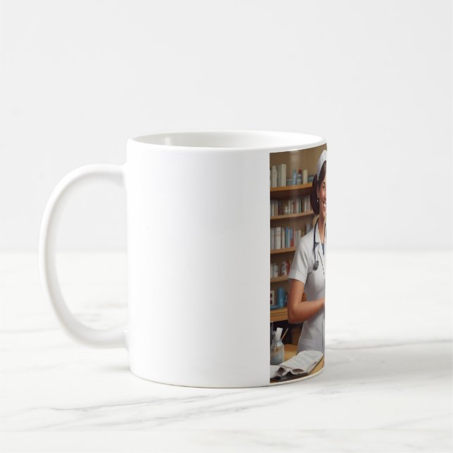 Café Curando com uma caneca de sorriso: Espalhe a alegr (Esquerda)