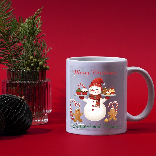 Café Cute Snowman Baker Caneca de Natal (Criador carregado)