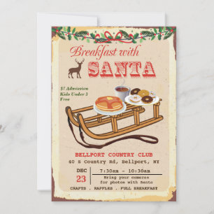 Café da manhã com Papais noeis Convite de festas d