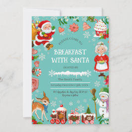 Café da manhã com Papais noeis Convite de Natal Il