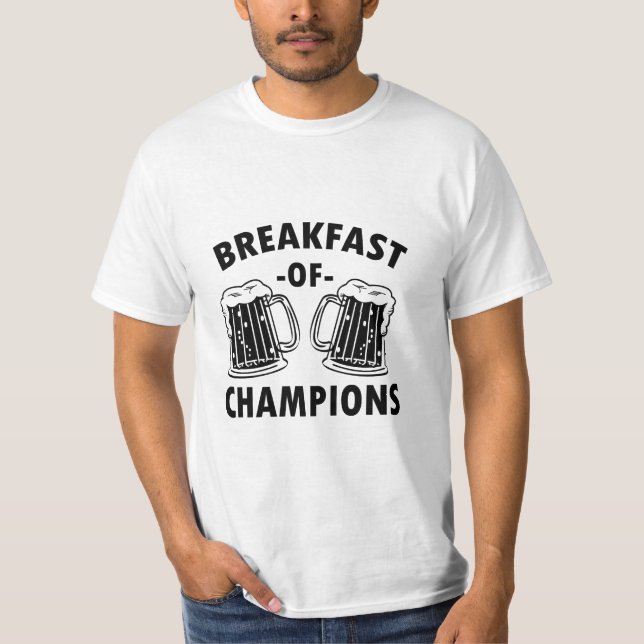Café da manhã de Campions, camisa de cerveja engra (Frente)