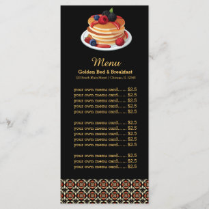 Café da manhã do menu