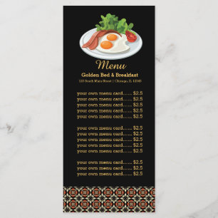 Café da manhã do menu